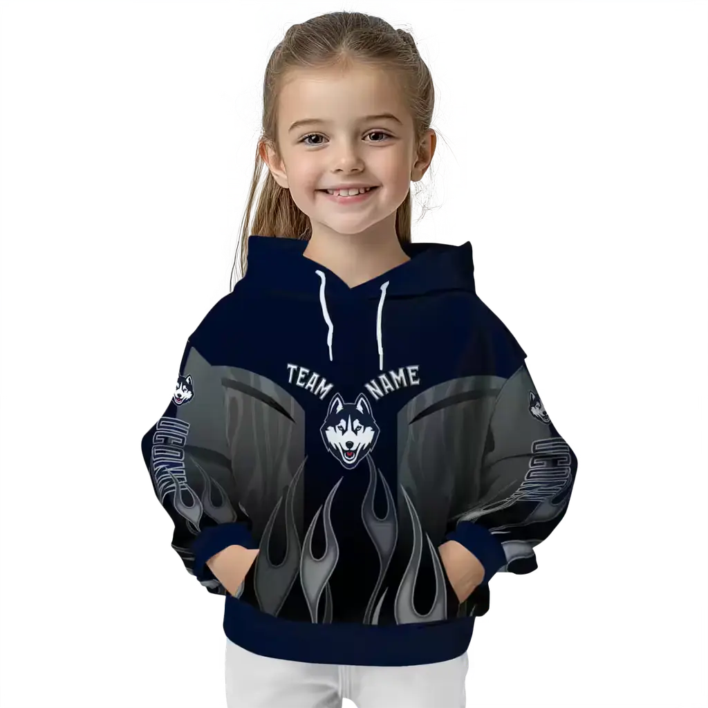 customized uconn huskies flame design blue hoodie top rated customized uconn huskies flame design blue hoodie top rated