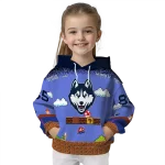 customized uconn huskies mario blue black hoodie best selling