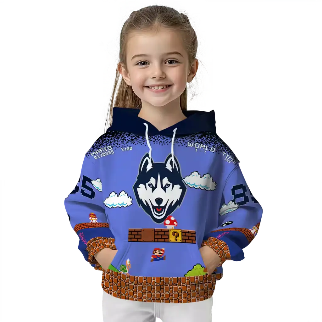 customized uconn huskies mario blue black hoodie top rated customized uconn huskies mario blue black hoodie top rated