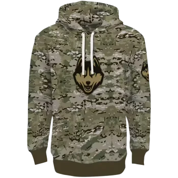 customized uconn huskies military style hoodie best selling