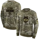 customized uconn huskies military style hoodie best selling