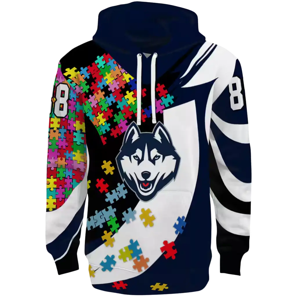 customized uconn huskies puzzle pieces blue hoodie best selling customized uconn huskies puzzle pieces blue hoodie best selling