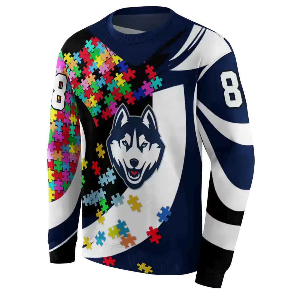 customized uconn huskies puzzle pieces blue hoodie new arrival customized uconn huskies puzzle pieces blue hoodie new arrival