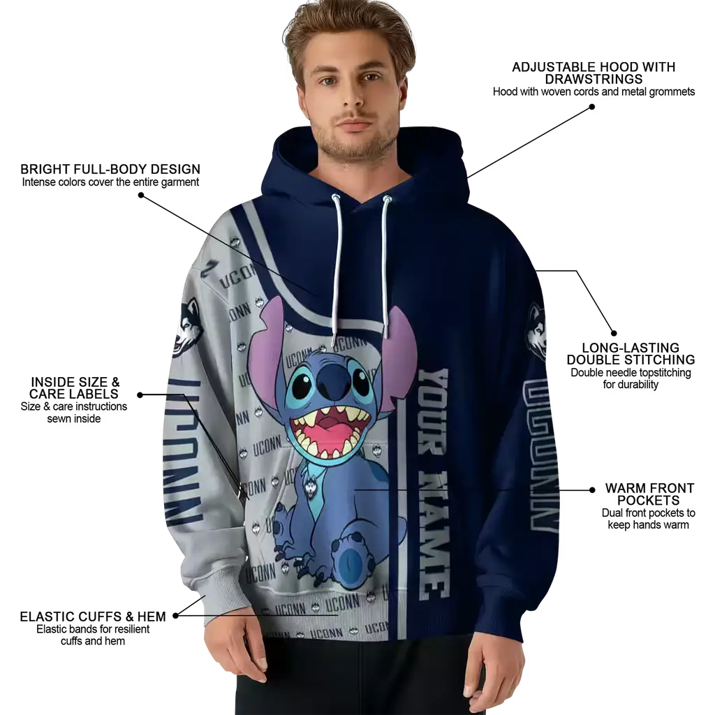 customized uconn huskies stitch blue hoodie latest model customized uconn huskies stitch blue hoodie latest model