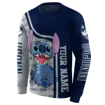customized uconn huskies stitch blue hoodie best selling