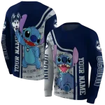 customized uconn huskies stitch blue hoodie best selling