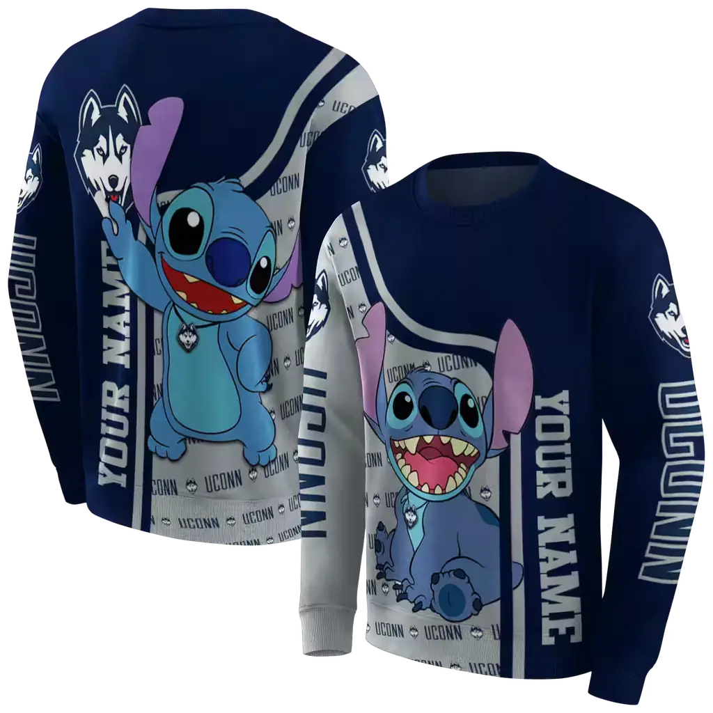 customized uconn huskies stitch blue hoodie premium grade customized uconn huskies stitch blue hoodie premium grade