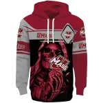 customized umass minutemen grim reaper red black hoodie best selling