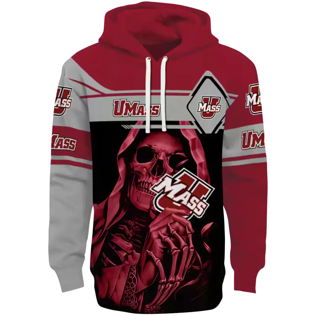 customized umass minutemen grim reaper red black hoodie best selling customized umass minutemen grim reaper red black hoodie best selling