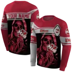 customized umass minutemen grim reaper red black hoodie best selling