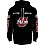 customized umass minutemen punisher skull black hoodie best selling