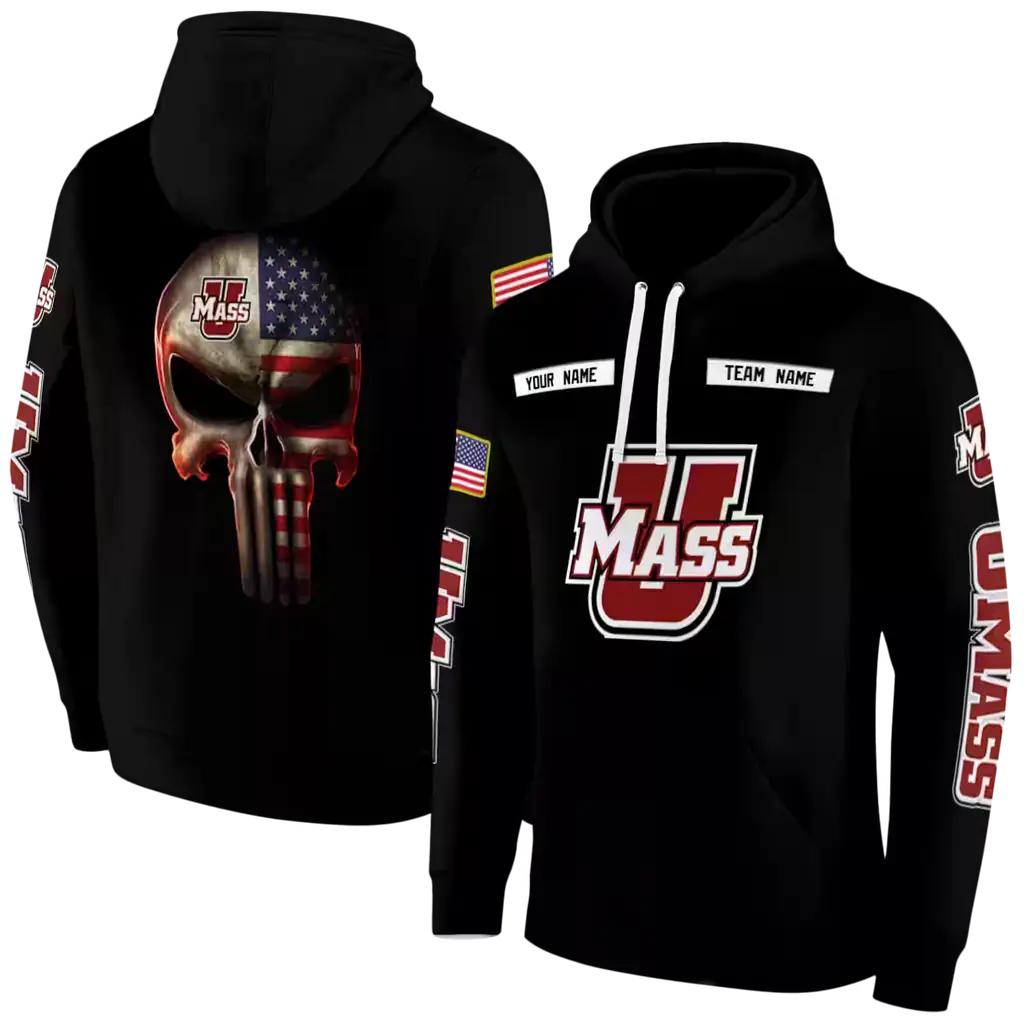 customized umass minutemen punisher skull black hoodie fashion forward customized umass minutemen punisher skull black hoodie fashion forward