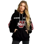 customized umass minutemen punisher skull black hoodie best selling