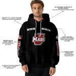customized umass minutemen punisher skull black hoodie best selling