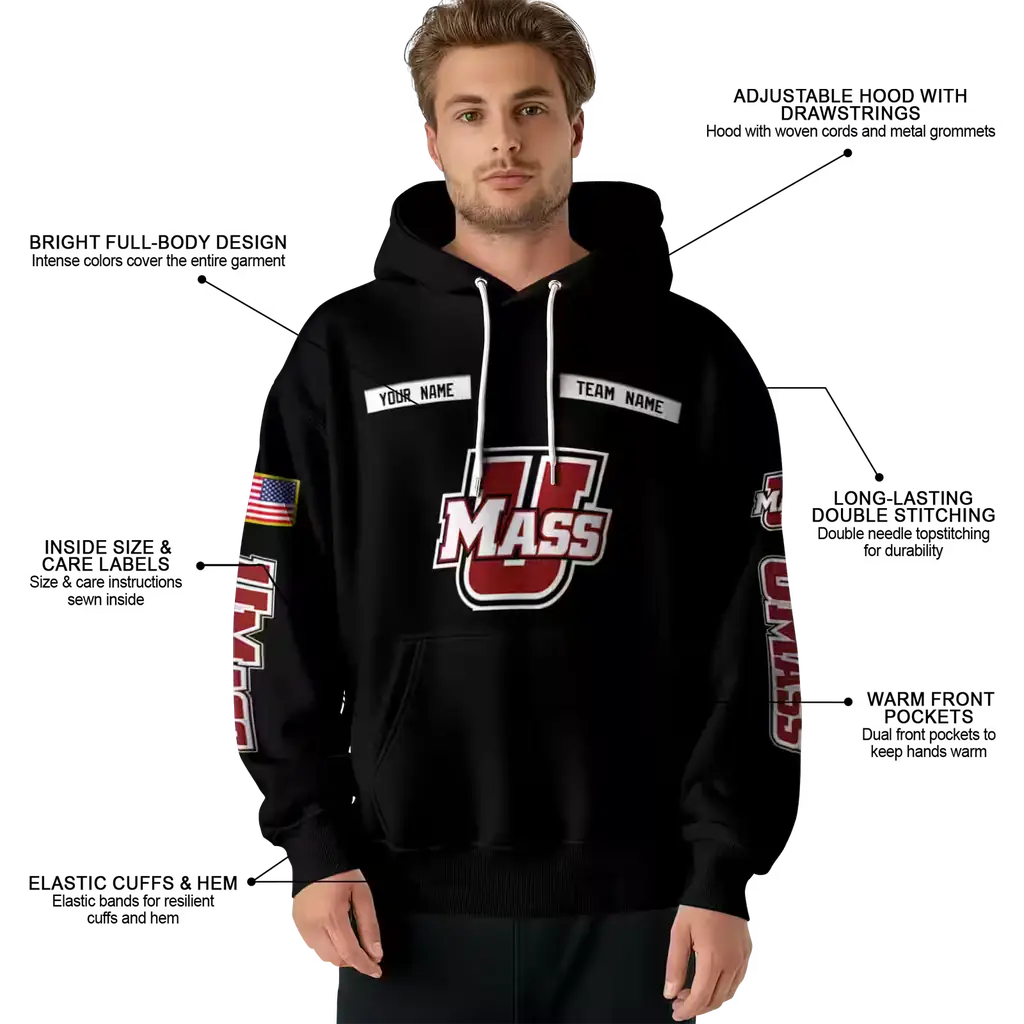 customized umass minutemen punisher skull black hoodie latest model customized umass minutemen punisher skull black hoodie latest model