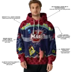 customized umass minutemen spongebob patrick star red navy hoodie best selling