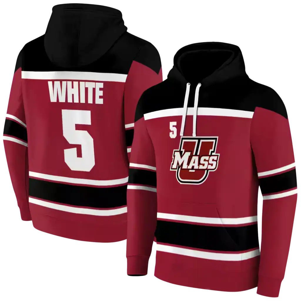 customized umass minutemen striped pattern red hoodie fashion forward customized umass minutemen striped pattern red hoodie fashion forward