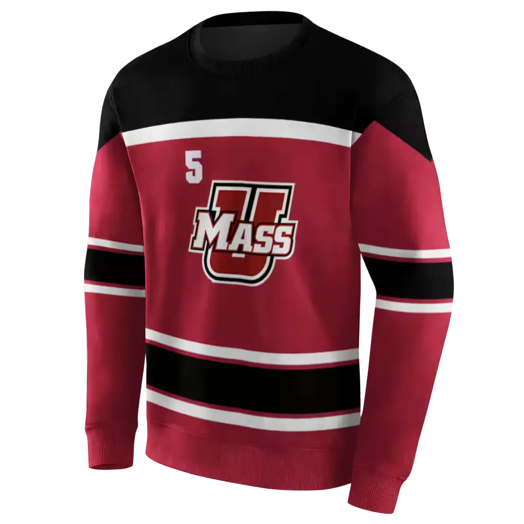 customized umass minutemen striped pattern red hoodie new arrival customized umass minutemen striped pattern red hoodie new arrival