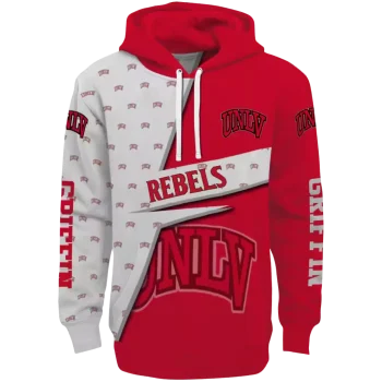 customized unlv rebels abstract shape red hoodie best selling