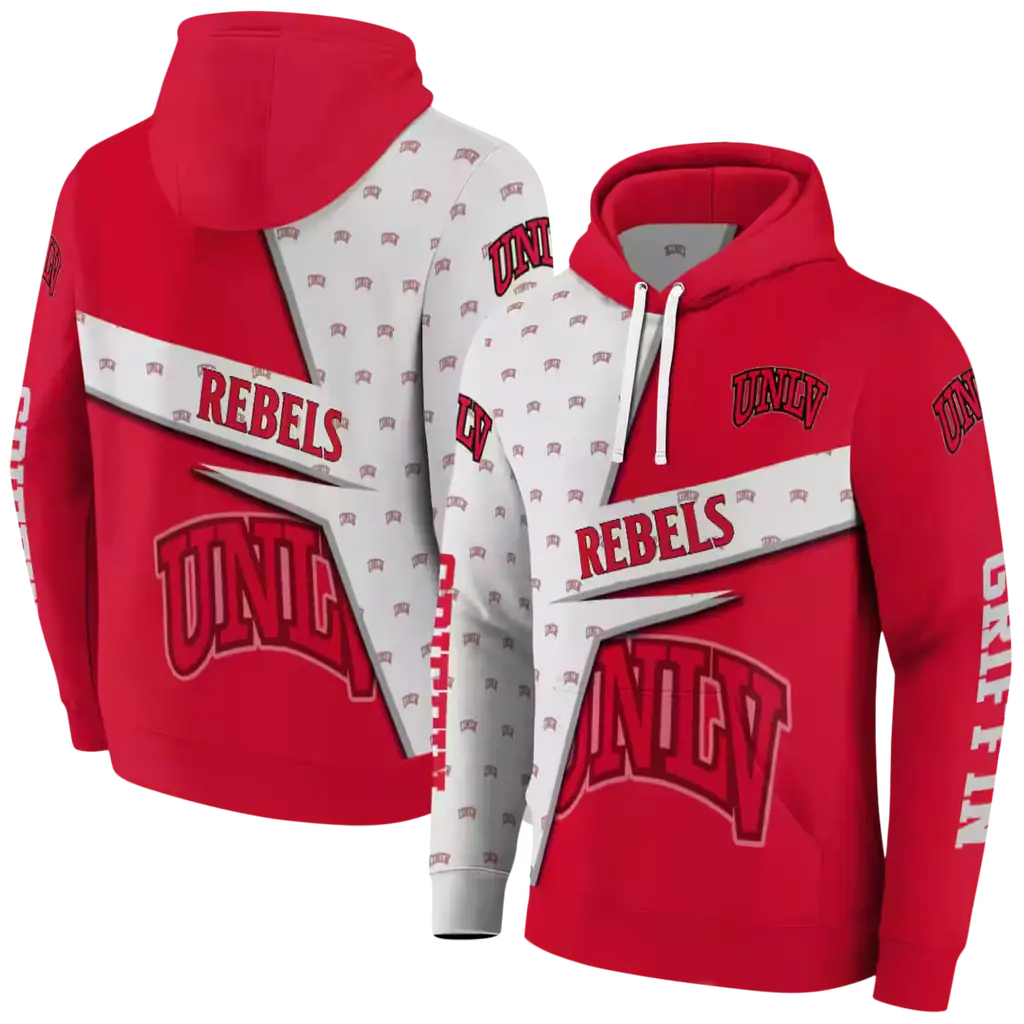 customized unlv rebels abstract shape red hoodie fashion forward customized unlv rebels abstract shape red hoodie fashion forward