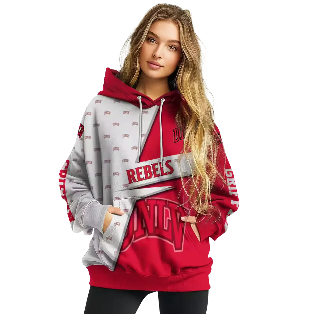 customized unlv rebels abstract shape red hoodie high quality customized unlv rebels abstract shape red hoodie high quality