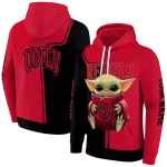 customized unlv rebels baby yoda red black hoodie best selling