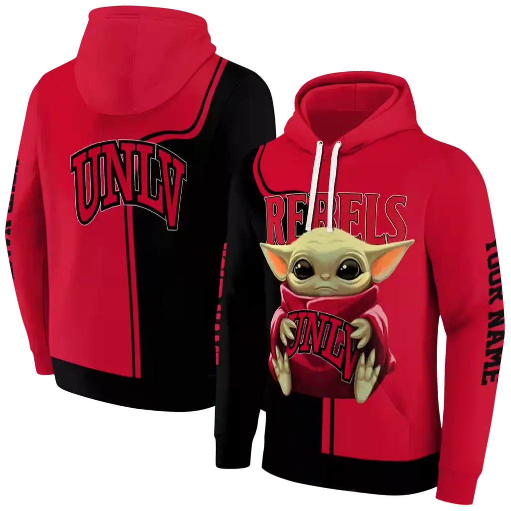 customized unlv rebels baby yoda red black hoodie fashion forward customized unlv rebels baby yoda red black hoodie fashion forward