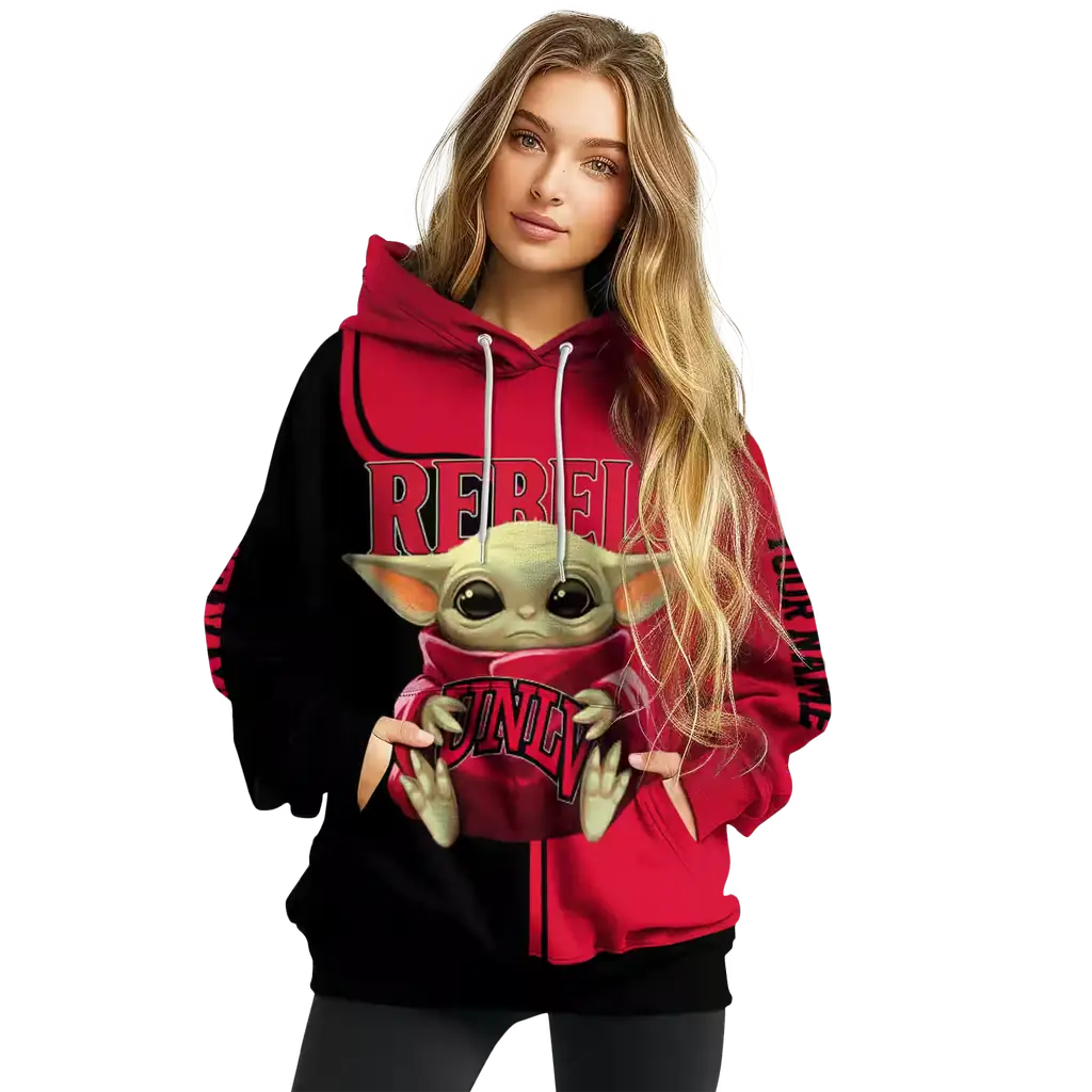 customized unlv rebels baby yoda red black hoodie high quality customized unlv rebels baby yoda red black hoodie high quality