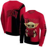 customized unlv rebels baby yoda red black hoodie best selling