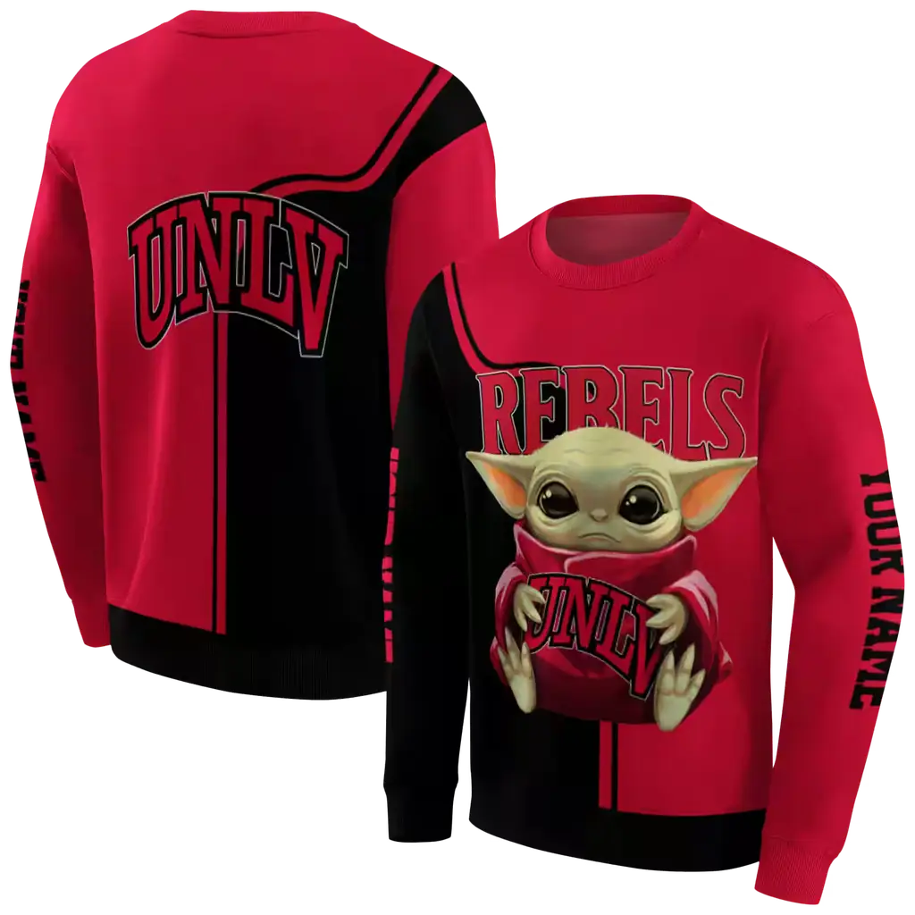 customized unlv rebels baby yoda red black hoodie premium grade customized unlv rebels baby yoda red black hoodie premium grade
