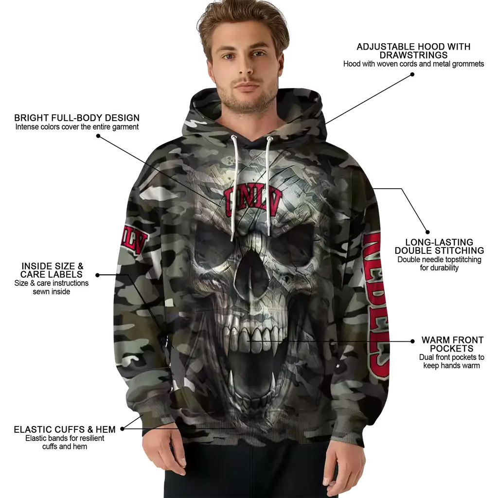 customized unlv rebels camo skull hoodie latest model customized unlv rebels camo skull hoodie latest model