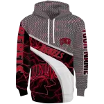 customized unlv rebels hexagonal mesh red black gray hoodie best selling