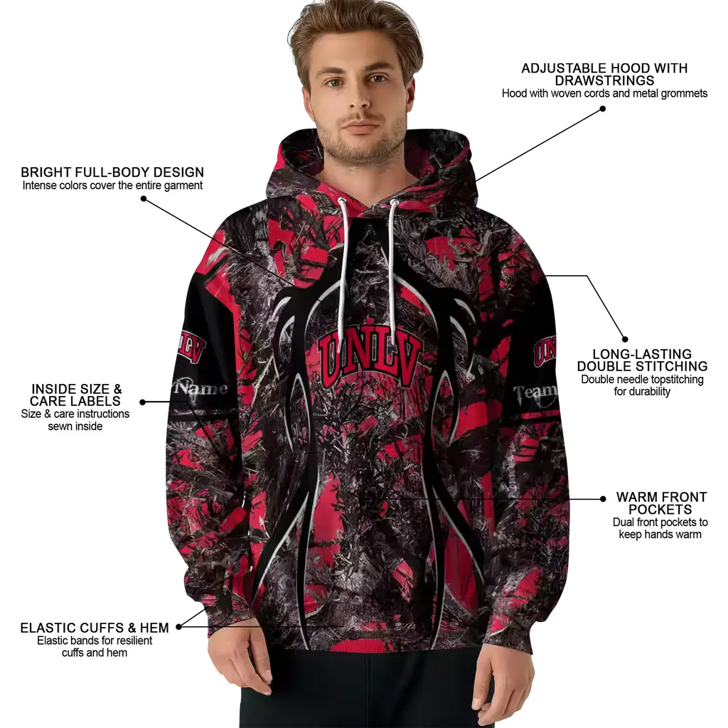 customized unlv rebels hunting theme red black hoodie latest model customized unlv rebels hunting theme red black hoodie latest model