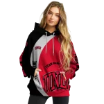customized unlv rebels minimalist design red black hoodie best selling