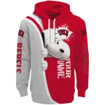 customized unlv rebels peeking snoopy red hoodie best selling
