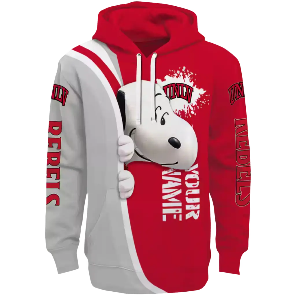 customized unlv rebels peeking snoopy red hoodie best selling customized unlv rebels peeking snoopy red hoodie best selling
