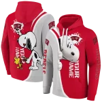 customized unlv rebels peeking snoopy red hoodie best selling