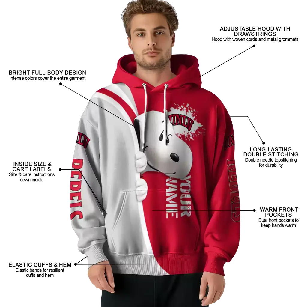 customized unlv rebels peeking snoopy red hoodie latest model customized unlv rebels peeking snoopy red hoodie latest model