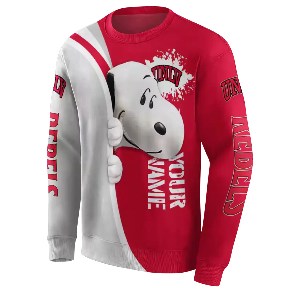 customized unlv rebels peeking snoopy red hoodie new arrival customized unlv rebels peeking snoopy red hoodie new arrival