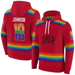 customized unlv rebels rainbow stripes red hoodie best selling