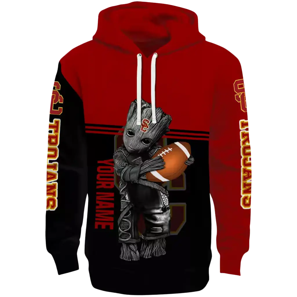 customized usc trojans baby groot red black hoodie best selling customized usc trojans baby groot red black hoodie best selling