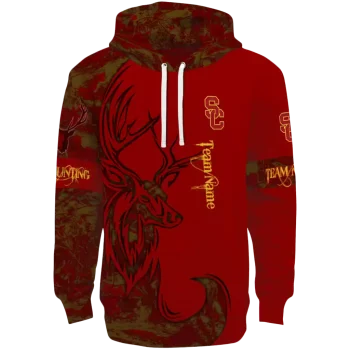 customized usc trojans deer silhouette red hoodie best selling