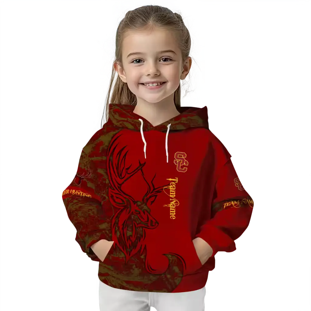 customized usc trojans deer silhouette red hoodie top rated customized usc trojans deer silhouette red hoodie top rated