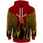 customized usc trojans flame design red hoodie best selling