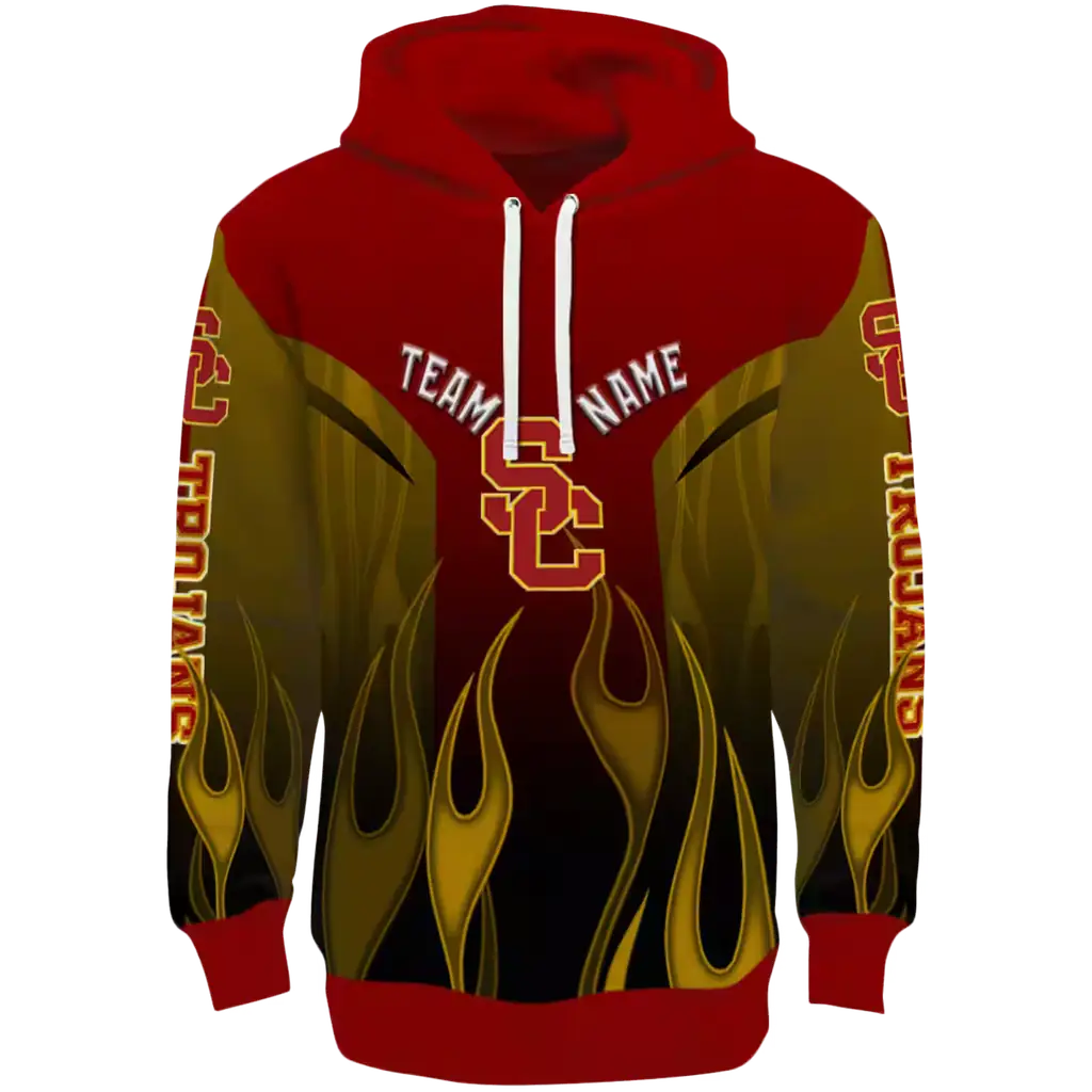 customized usc trojans flame design red hoodie best selling customized usc trojans flame design red hoodie best selling