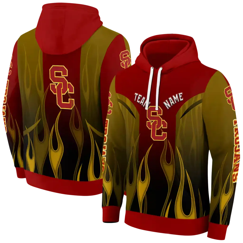 customized usc trojans flame design red hoodie fashion forward customized usc trojans flame design red hoodie fashion forward