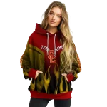 customized usc trojans flame design red hoodie best selling