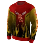 customized usc trojans flame design red hoodie best selling