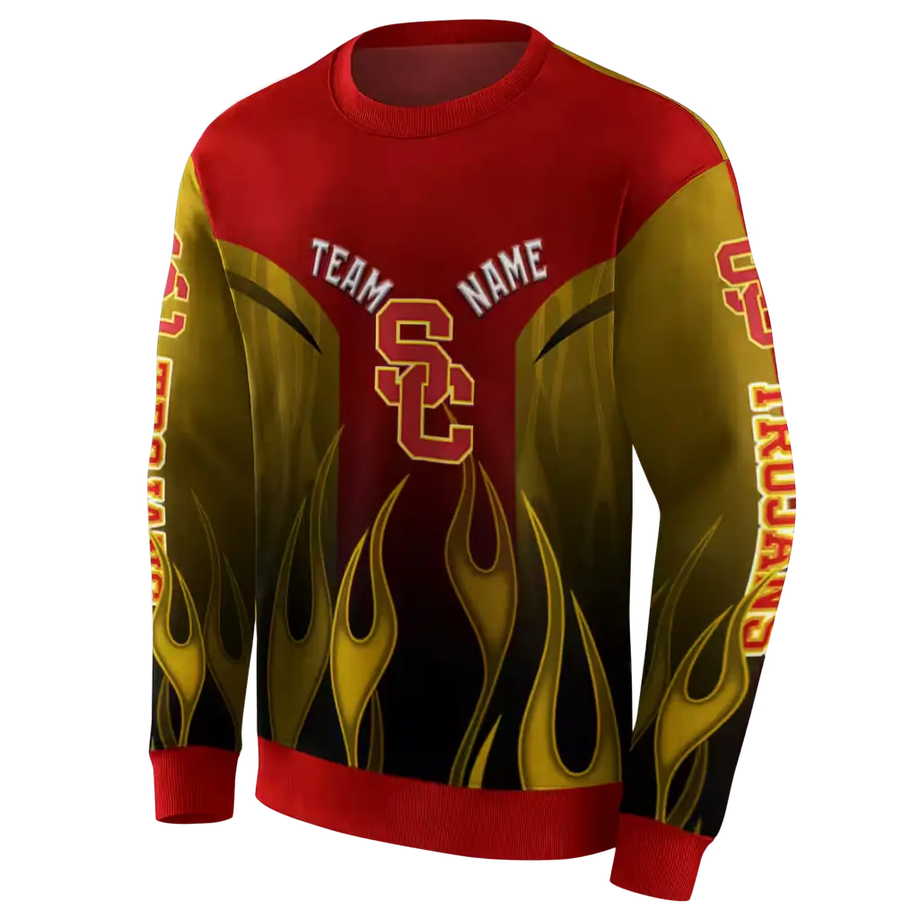 customized usc trojans flame design red hoodie new arrival customized usc trojans flame design red hoodie new arrival