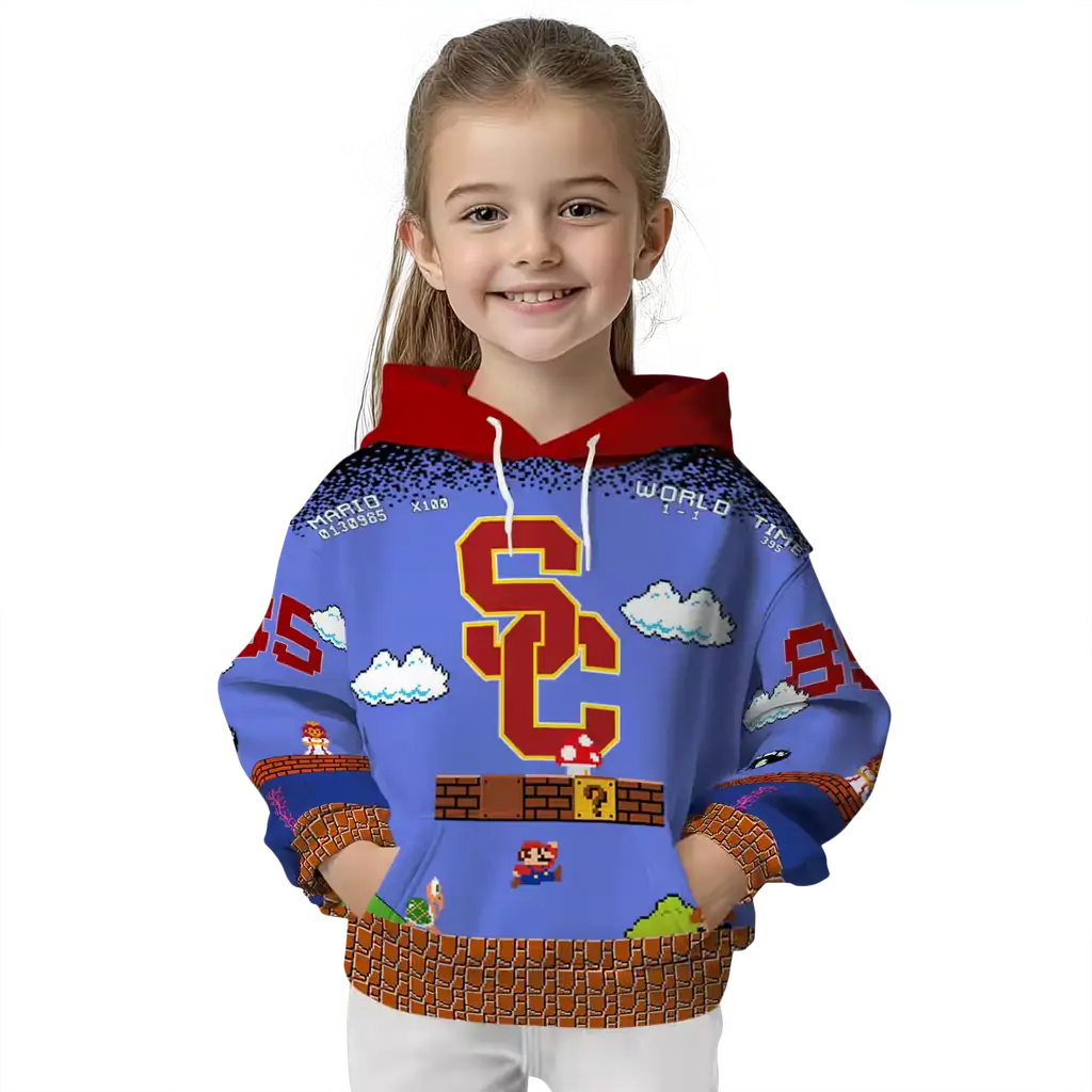 customized usc trojans mario blue black hoodie top rated customized usc trojans mario blue black hoodie top rated